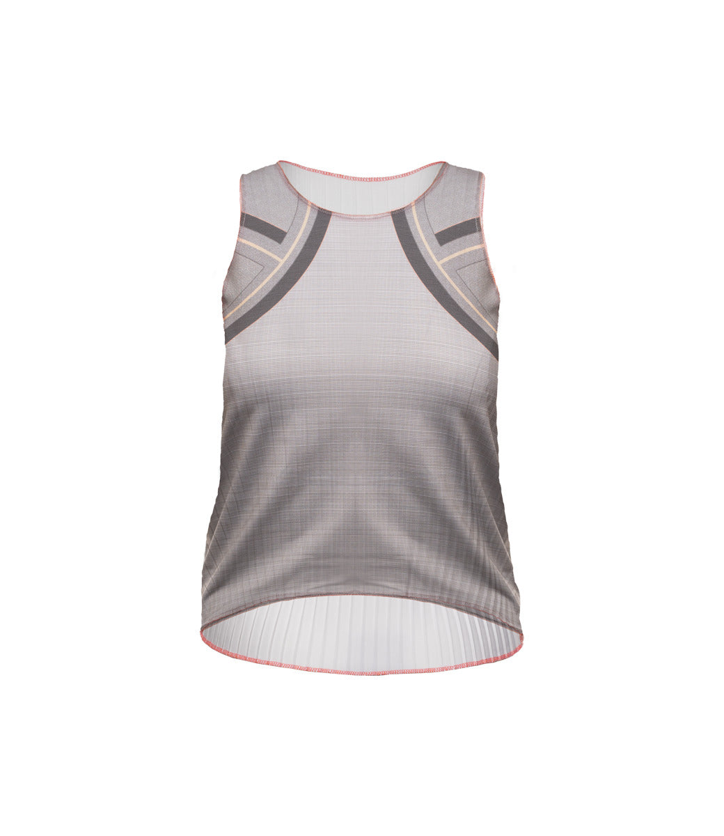 196048-025 | SCULPT PLEATED TANK | ASPHALT