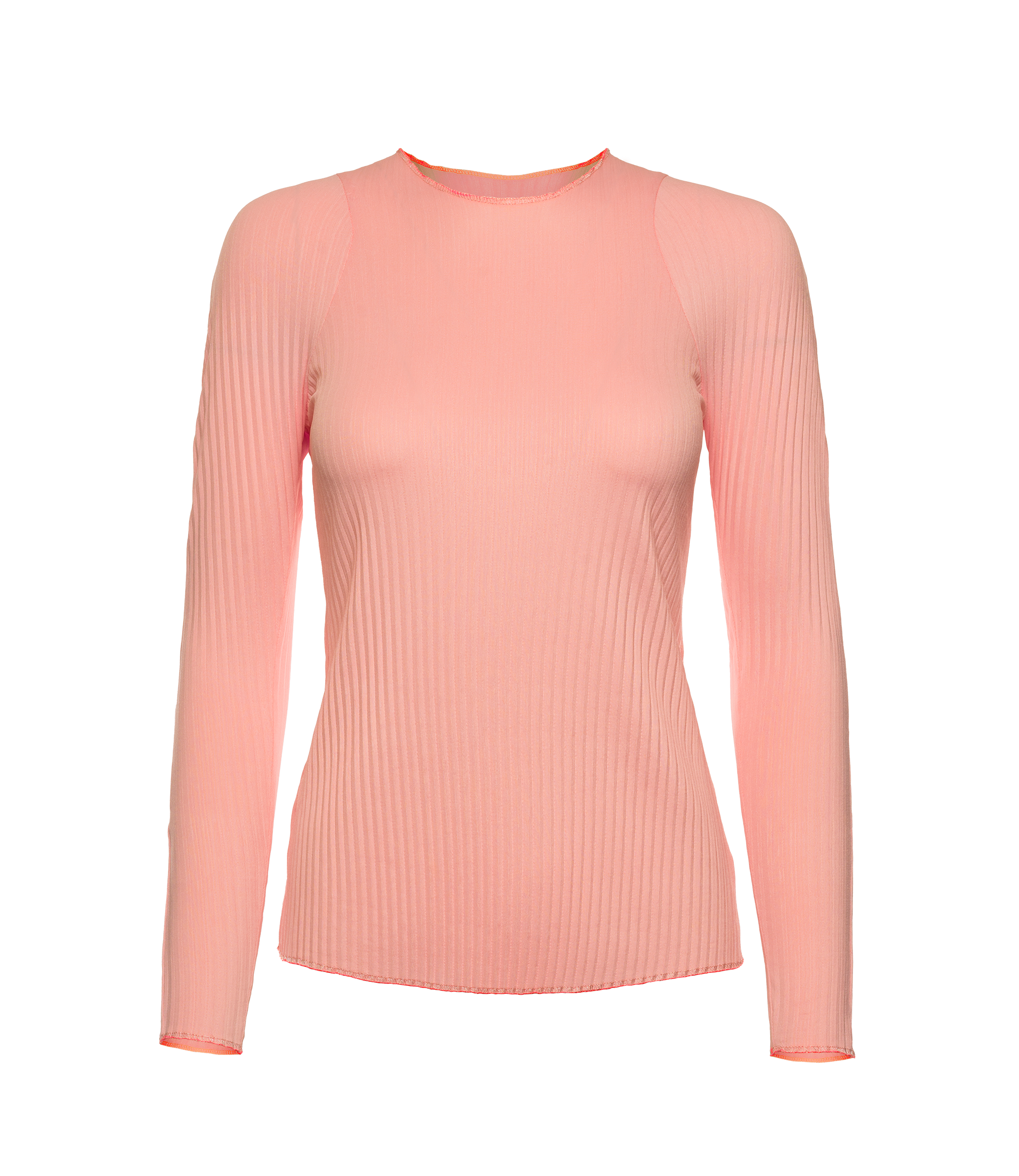 196052-815 | PLEATED L/S CREW | PEACH