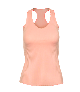 196053-815 | PLEATED V-NECK TANK | PEACH