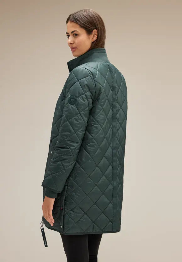 211901- Green Padded Coat - Street One