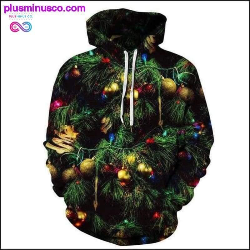 3D Christmas Tree Hoodie Men Women Sweatshirt Christmas Ball