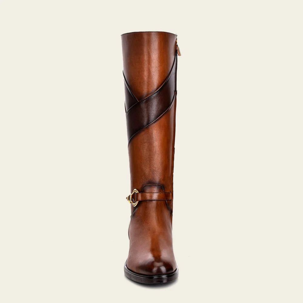 83TTSTS - Franco Cuadra honey casual leather riding boots for women.