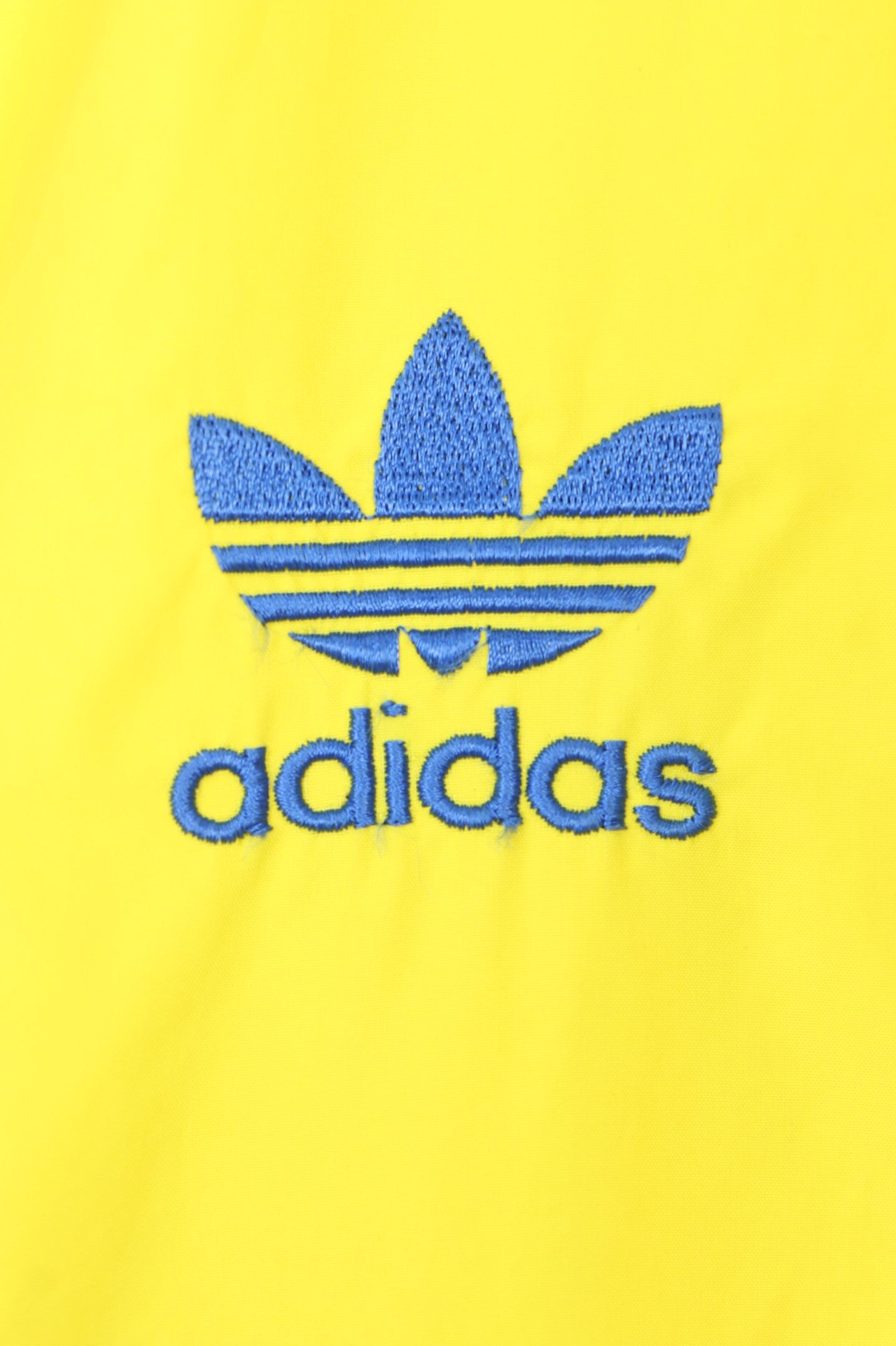 ADIDAS Yellow & Blue Zip Up Windbreaker Jacket (L)