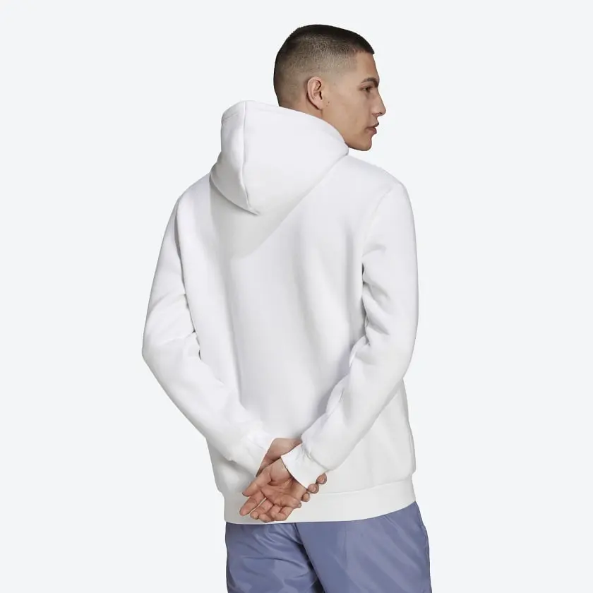 Adidas- Men's Adicolor Essentials Trefoil Hoodie White H34649