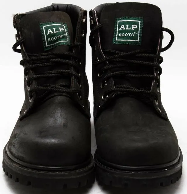 Alp boots genuine leather vintage 1990s boots 7206 black sz. 8