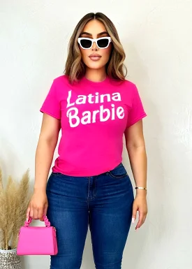 B Latina T Shirt Hot Pink