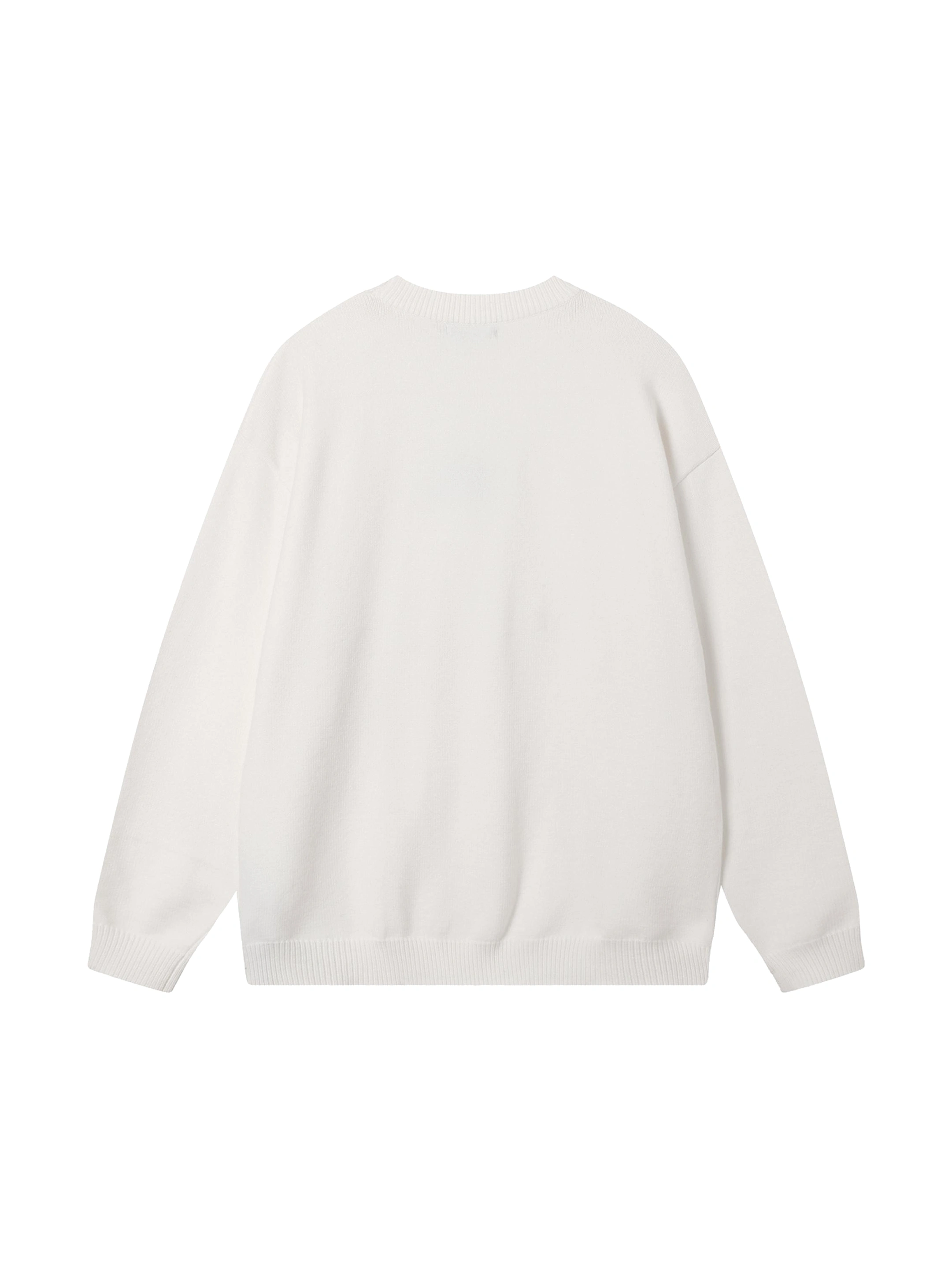 Balenciaga 23ss new logo turtleneck knitted sweater White 12.5