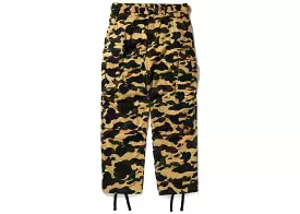 BAPE 1ST CAMO CARGO PANTS YELLOW