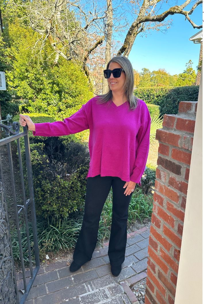 Basic Winter Sweater, Fuchsia