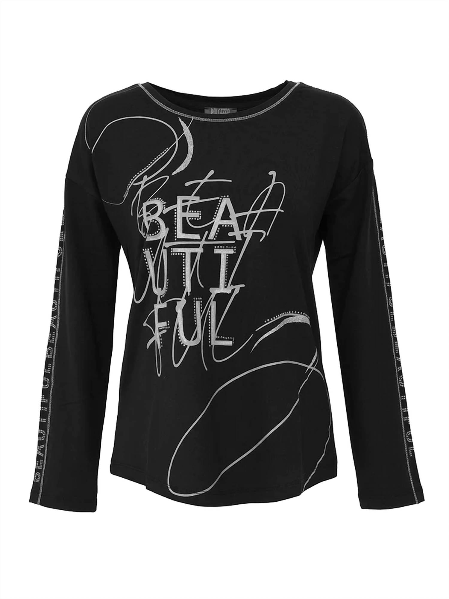 'beautiful' Sweater Top In Black