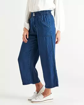 Betty Basics Lexton Wide Leg Pant - Dark Rinse