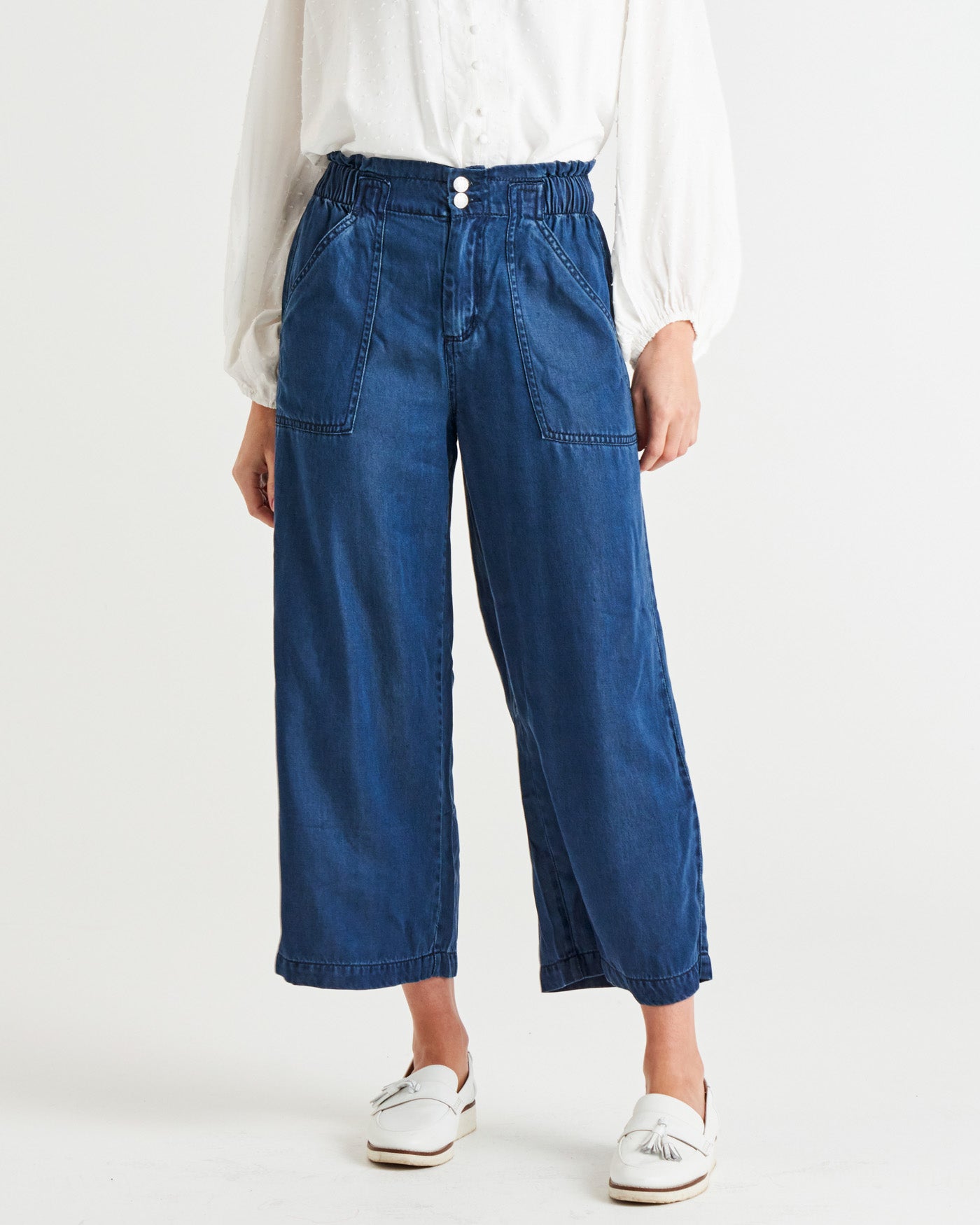 Betty Basics Lexton Wide Leg Pant - Dark Rinse