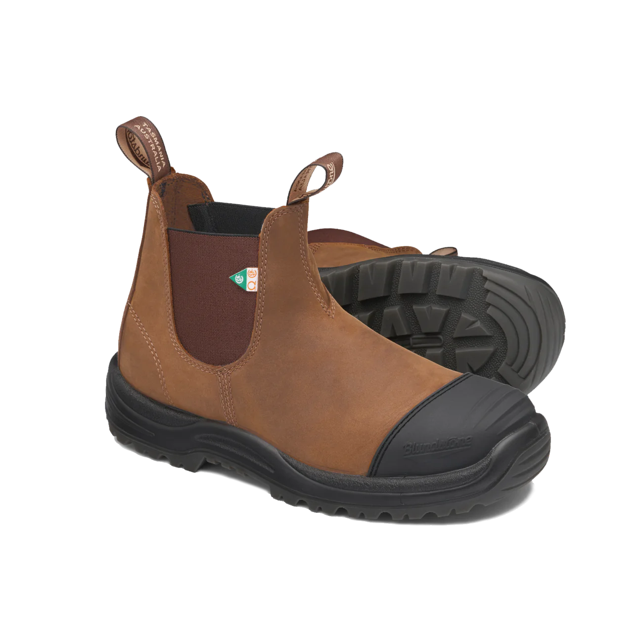 Blundstone -169  Work & Safety Boot Rubber Toe Cap Crazy Horse Brown