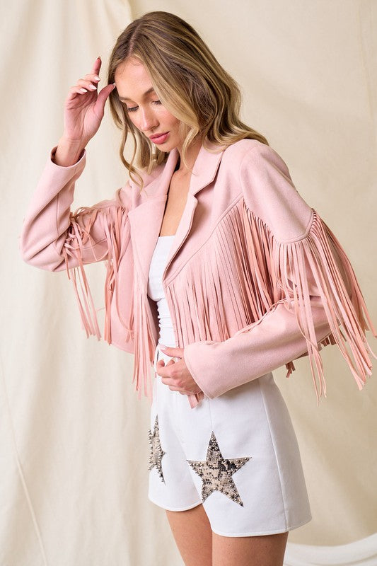 Blush Suede Jacket