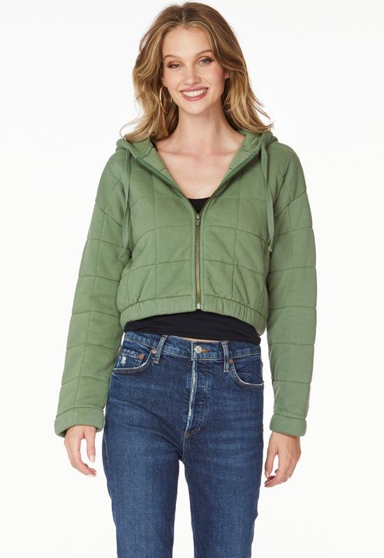 Bobi - Zip Crop Hoodie Sprout