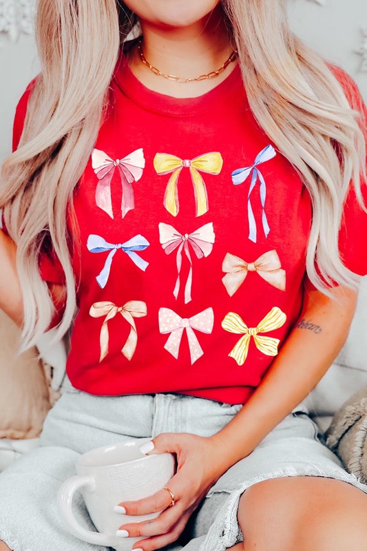 Bow Ribbon Collage Girl Era Graphic T-Shirt