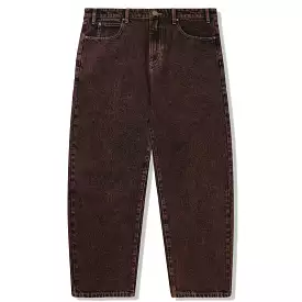 Butter Goods Applique Denim Jeans Acid Brown