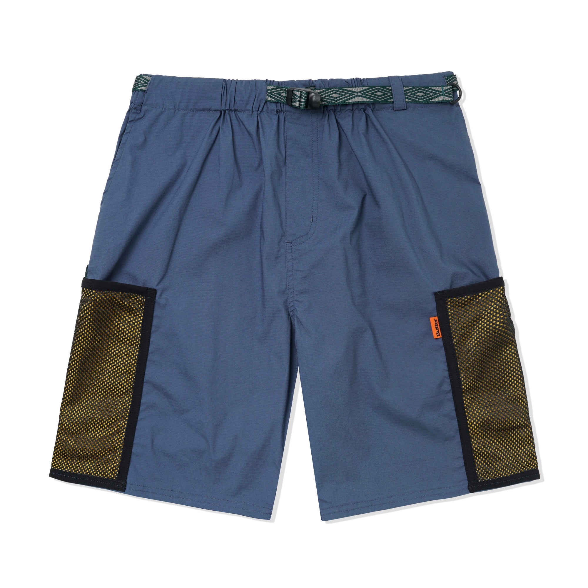 Butter Goods Mesh Cargo Shorts Stone Blue