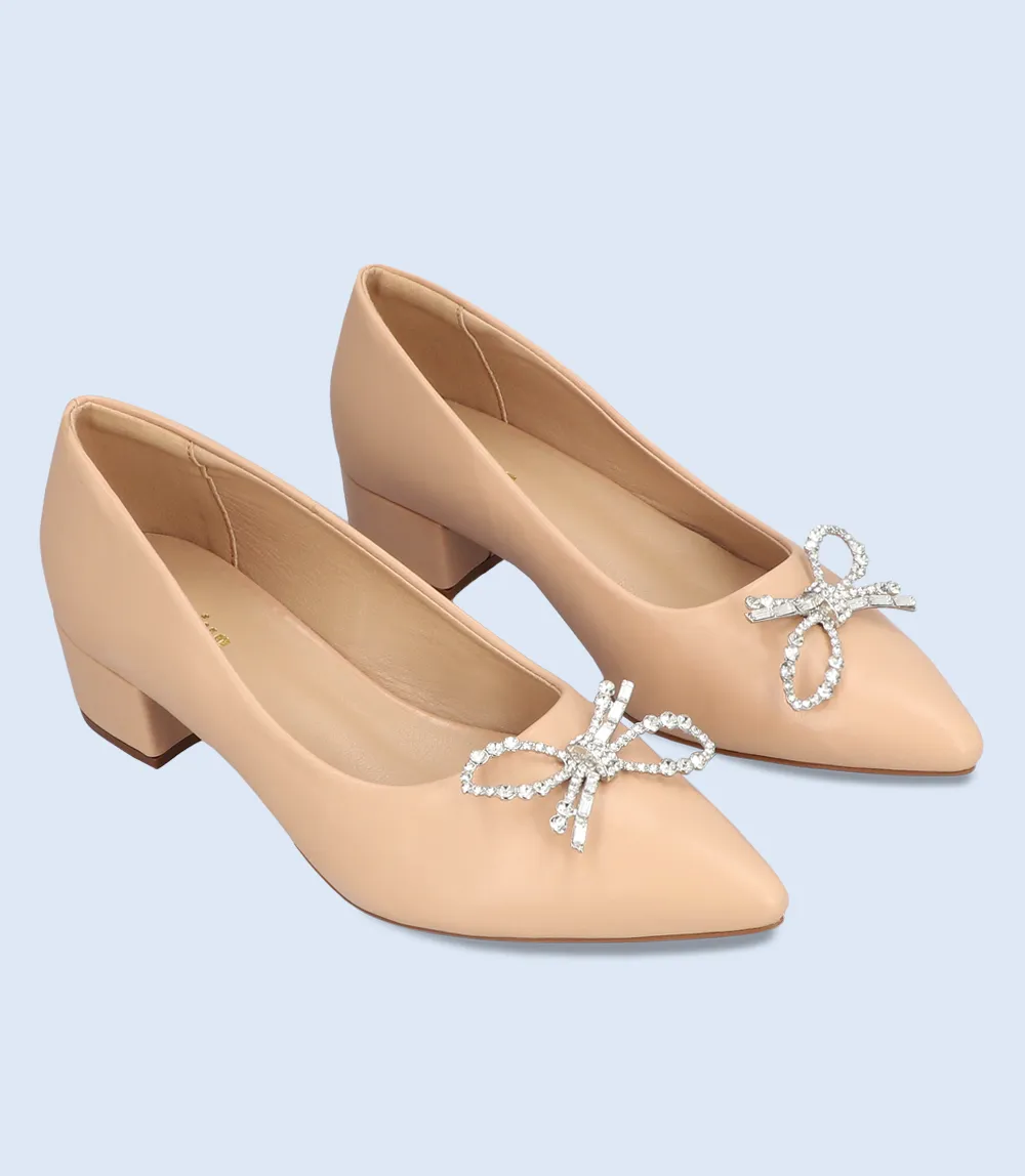 BW8635-BEIGE-Women Casual Court Shoes