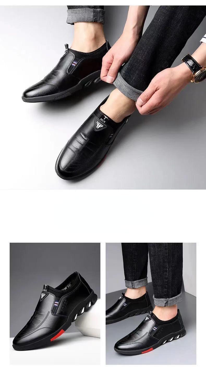 Casual Leather Shoes Comfortable Silp on Shoes