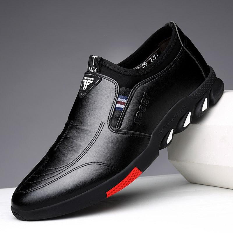 Casual Leather Shoes Comfortable Silp on Shoes