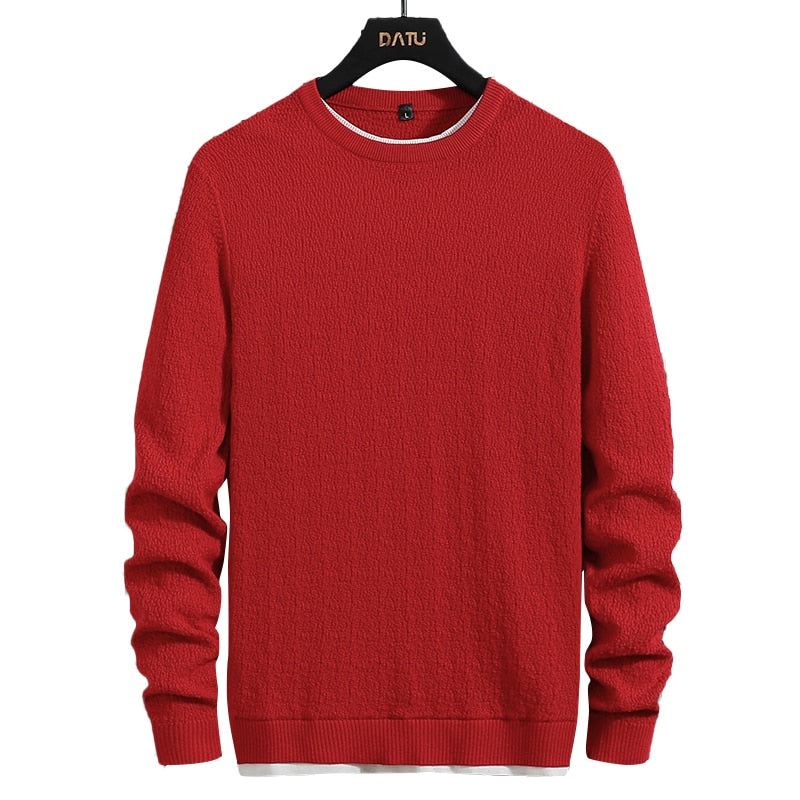 Casual Winter Warm Cotton Knitted Jersey Jumper Pullover for Men