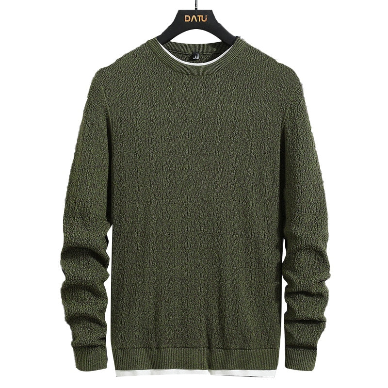 Casual Winter Warm Cotton Knitted Jersey Jumper Pullover for Men