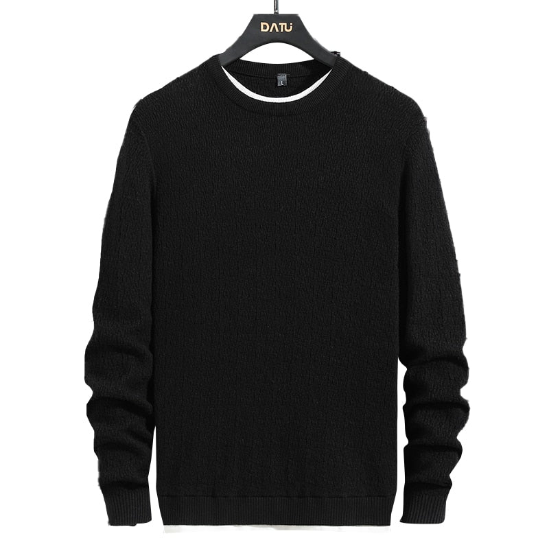 Casual Winter Warm Cotton Knitted Jersey Jumper Pullover for Men