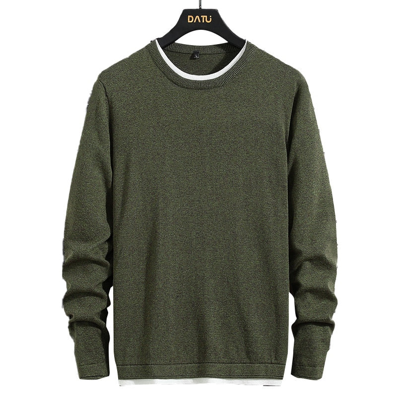 Casual Winter Warm Cotton Knitted Jersey Jumper Pullover for Men