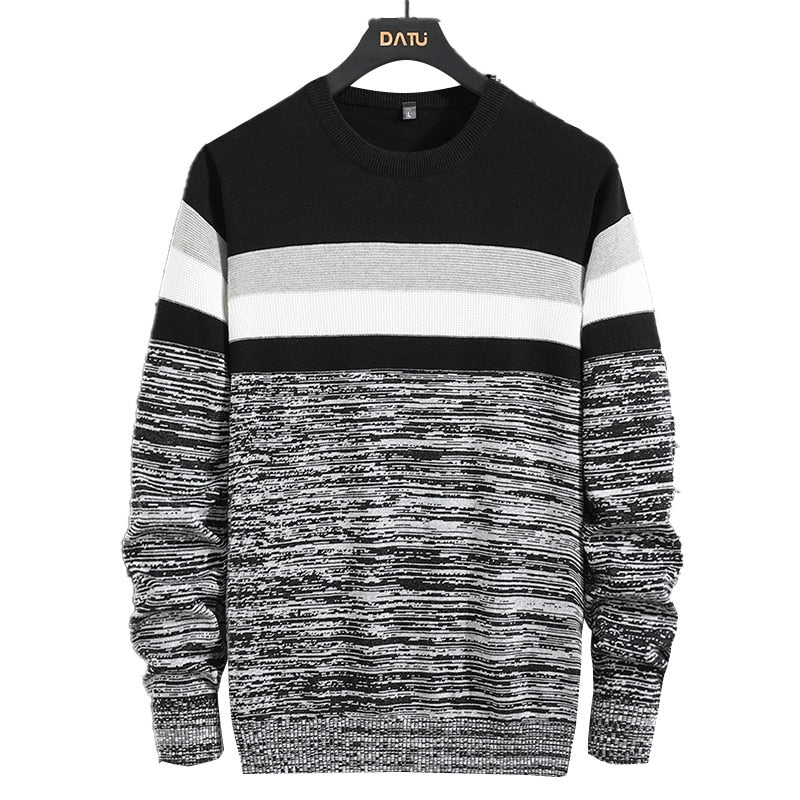 Casual Winter Warm Cotton Knitted Jersey Jumper Pullover for Men