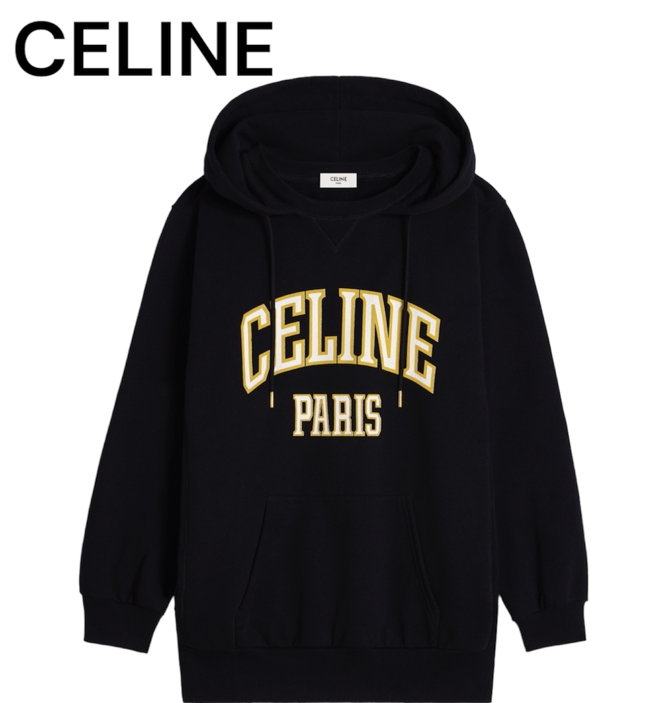 CELINE  |oversized celine hoodie in cotton fleece