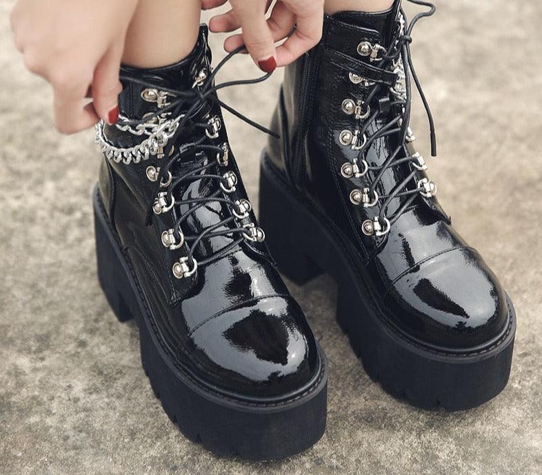 Chains Chunky Platform Boots