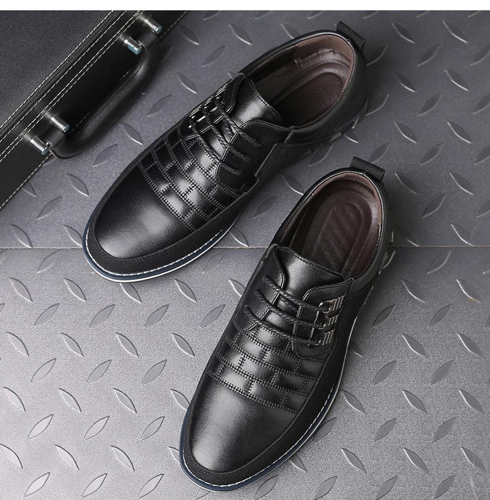 Classic Casual Men Leather Shoes Breathable