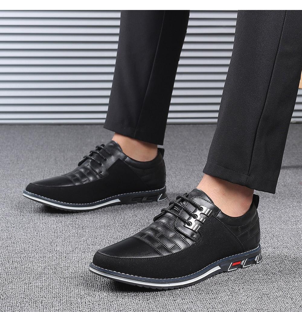 Classic Casual Men Leather Shoes Breathable