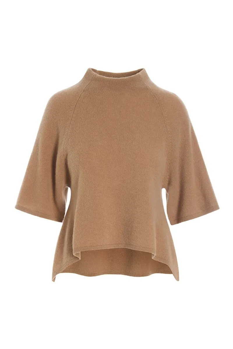 Cloud cashmere turtleneck blouse