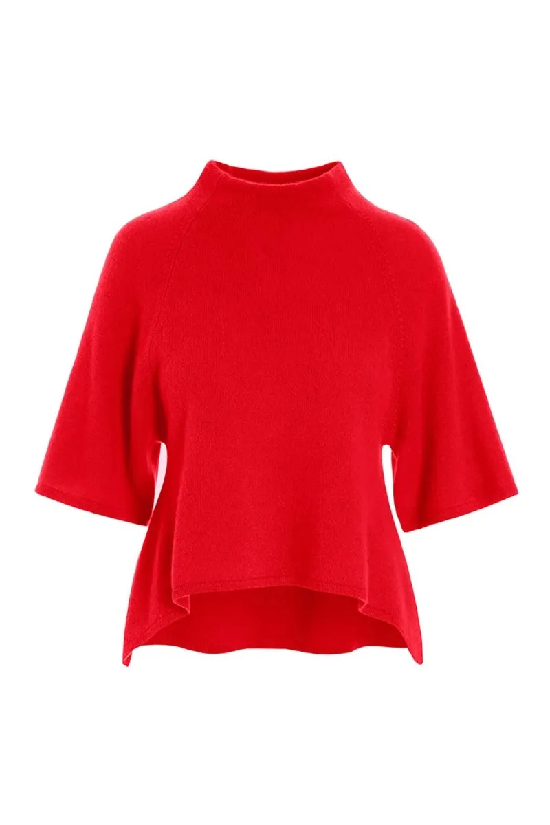 Cloud cashmere turtleneck blouse