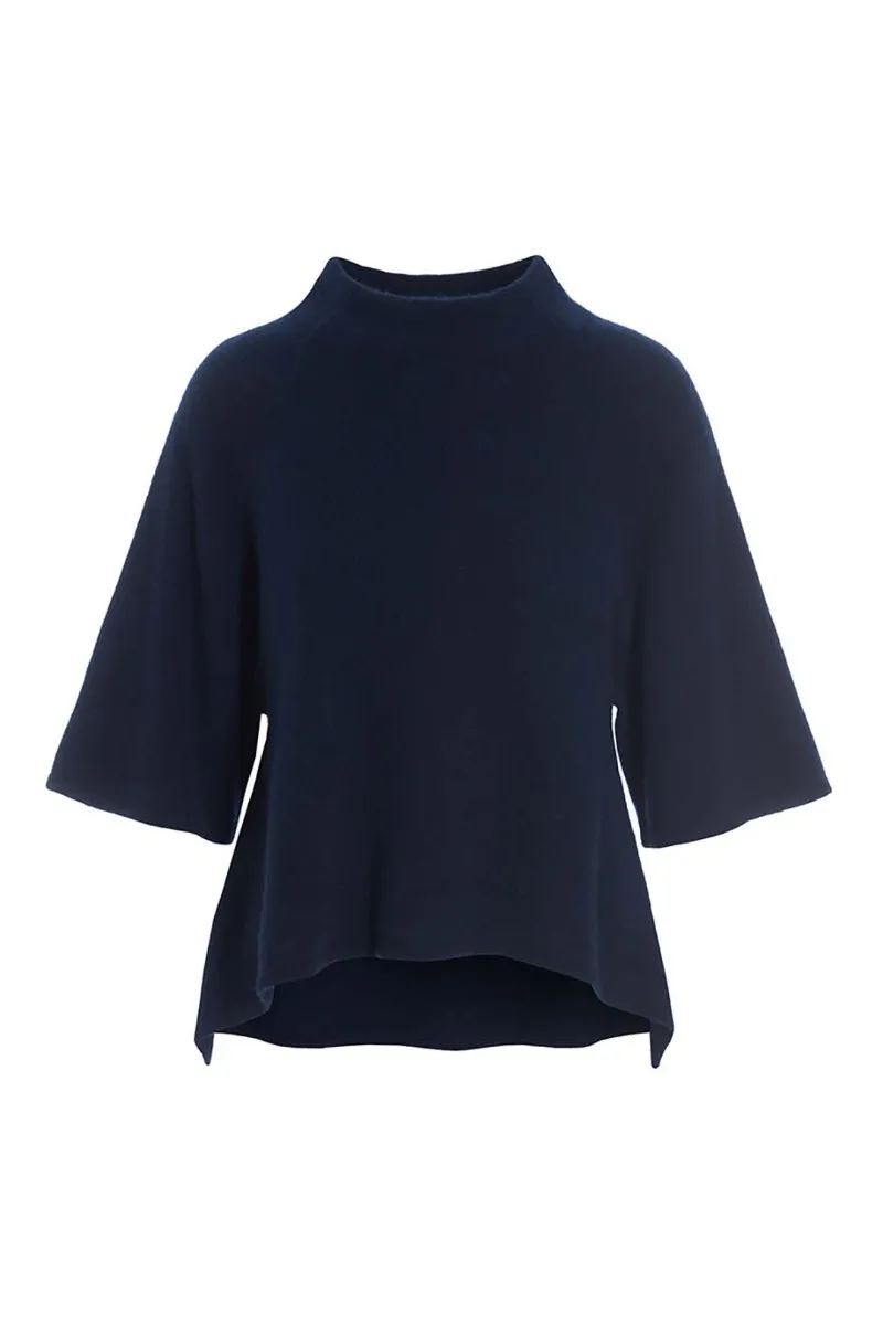 Cloud cashmere turtleneck blouse