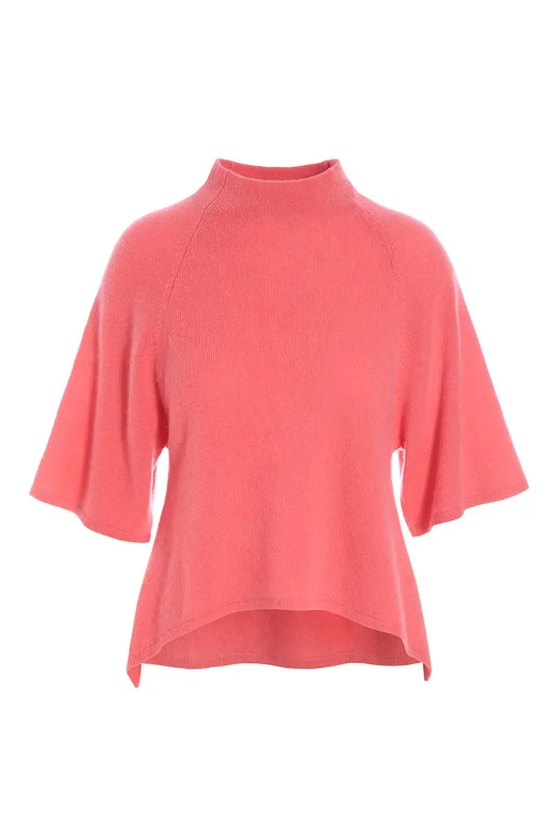 Cloud cashmere turtleneck blouse