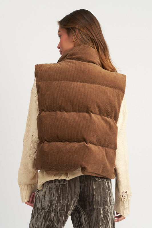 Cordrroy Puffer Vest