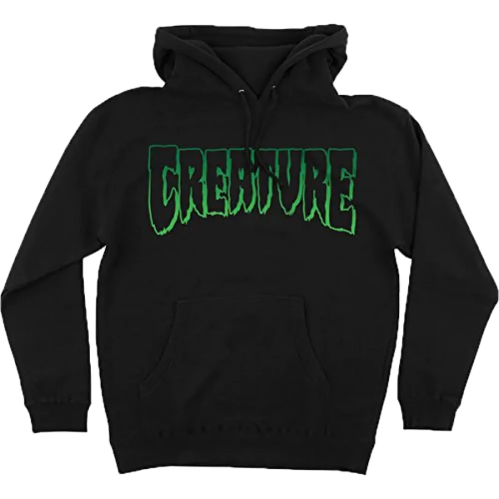 Creature Logo Outline Pullover Hoodie Black