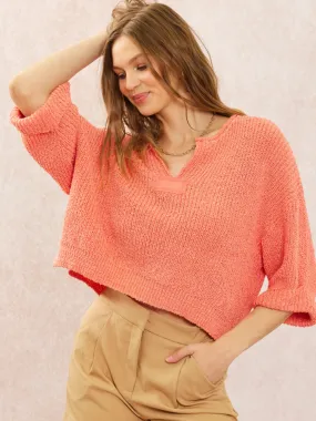 Daily Chic Sweater Coral