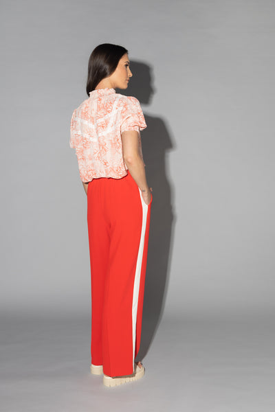 Drama The Label Lake Pant - Scarlet/Ivory