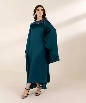 Embellished Silk Kaftan