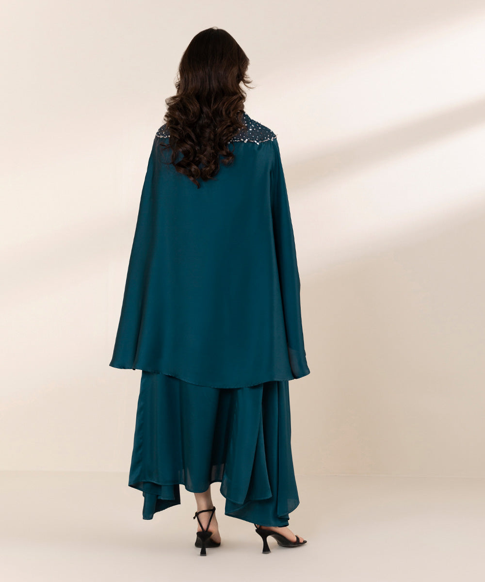 Embellished Silk Kaftan