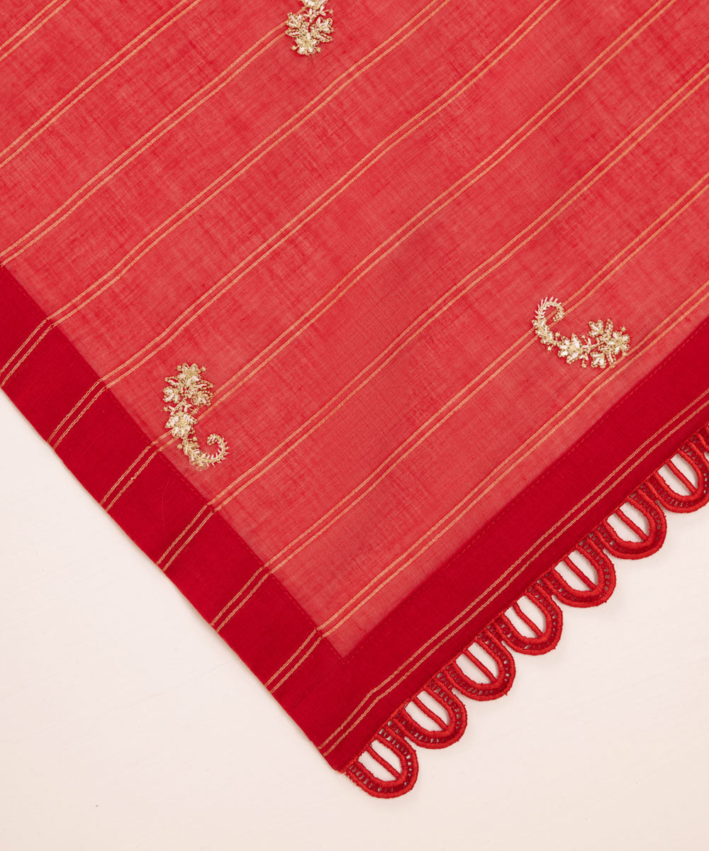 Embroidered Zari Voile Dupatta