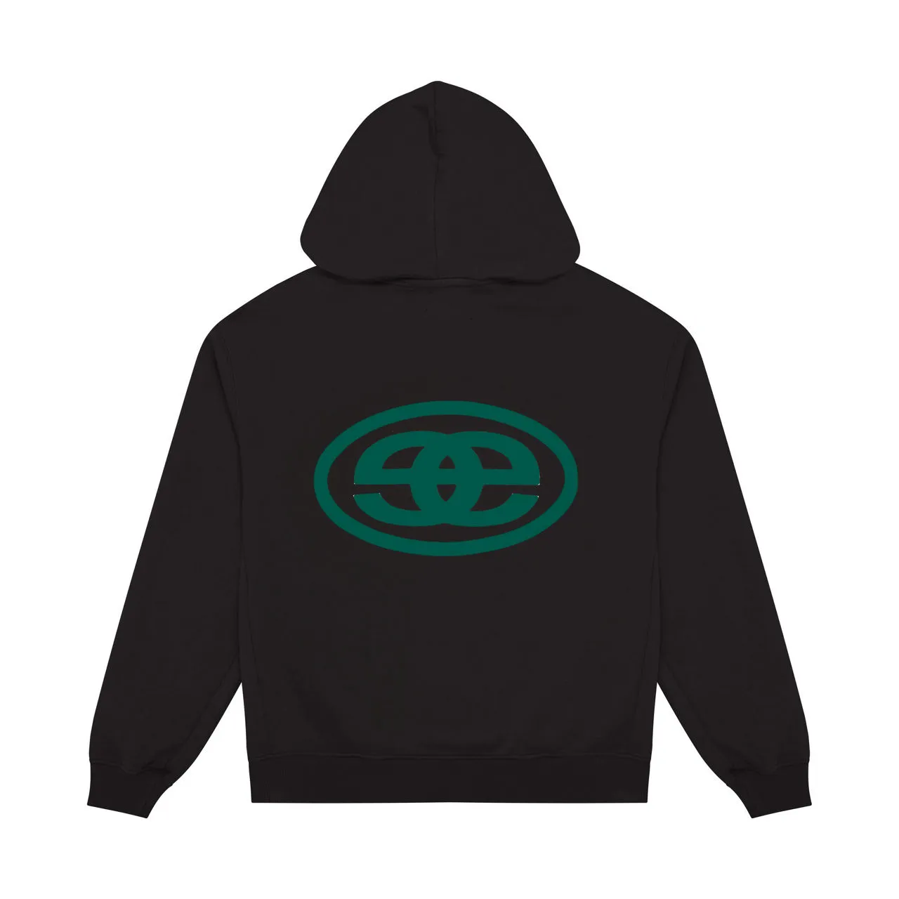 EMPORIUM Logo Reversible Drawstring Hoodie - Black