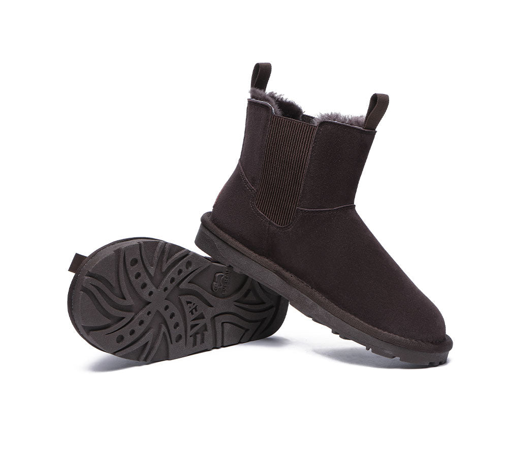 EVERAU Women Sheepskin Mini Boots Guildford