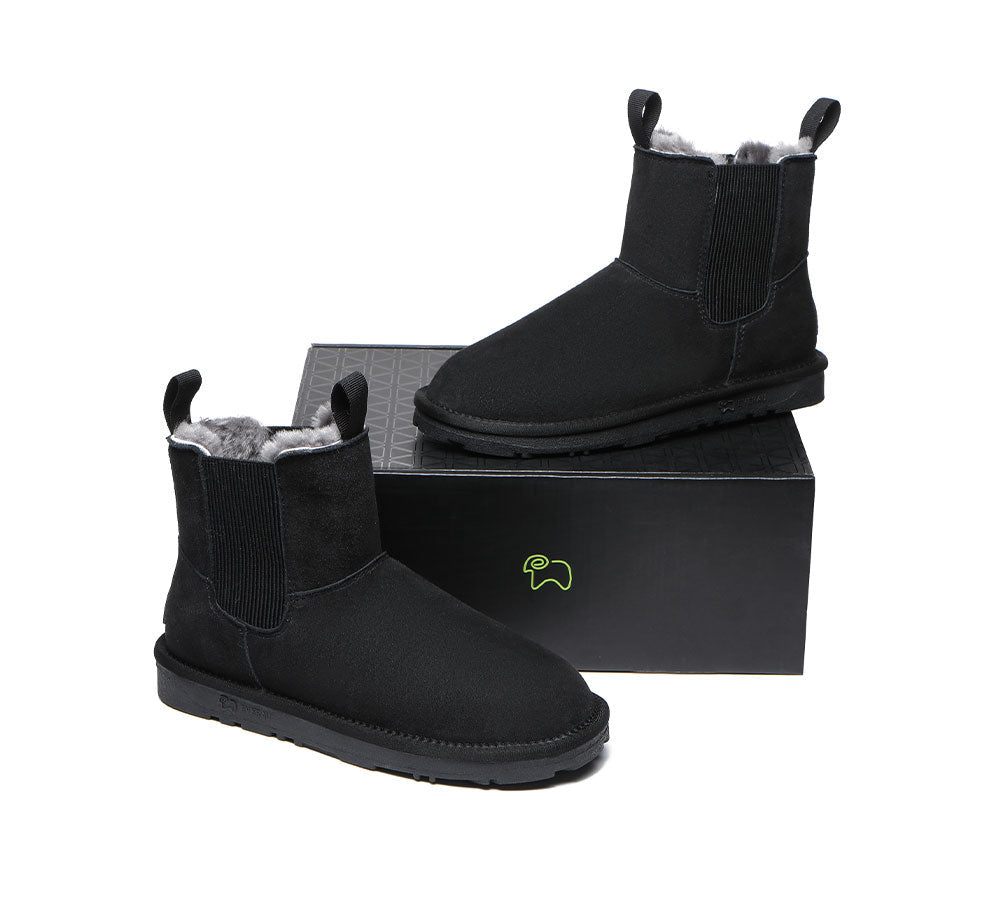 EVERAU Women Sheepskin Mini Boots Guildford