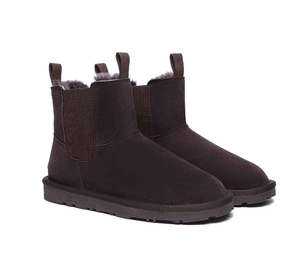 EVERAU Women Sheepskin Mini Boots Guildford