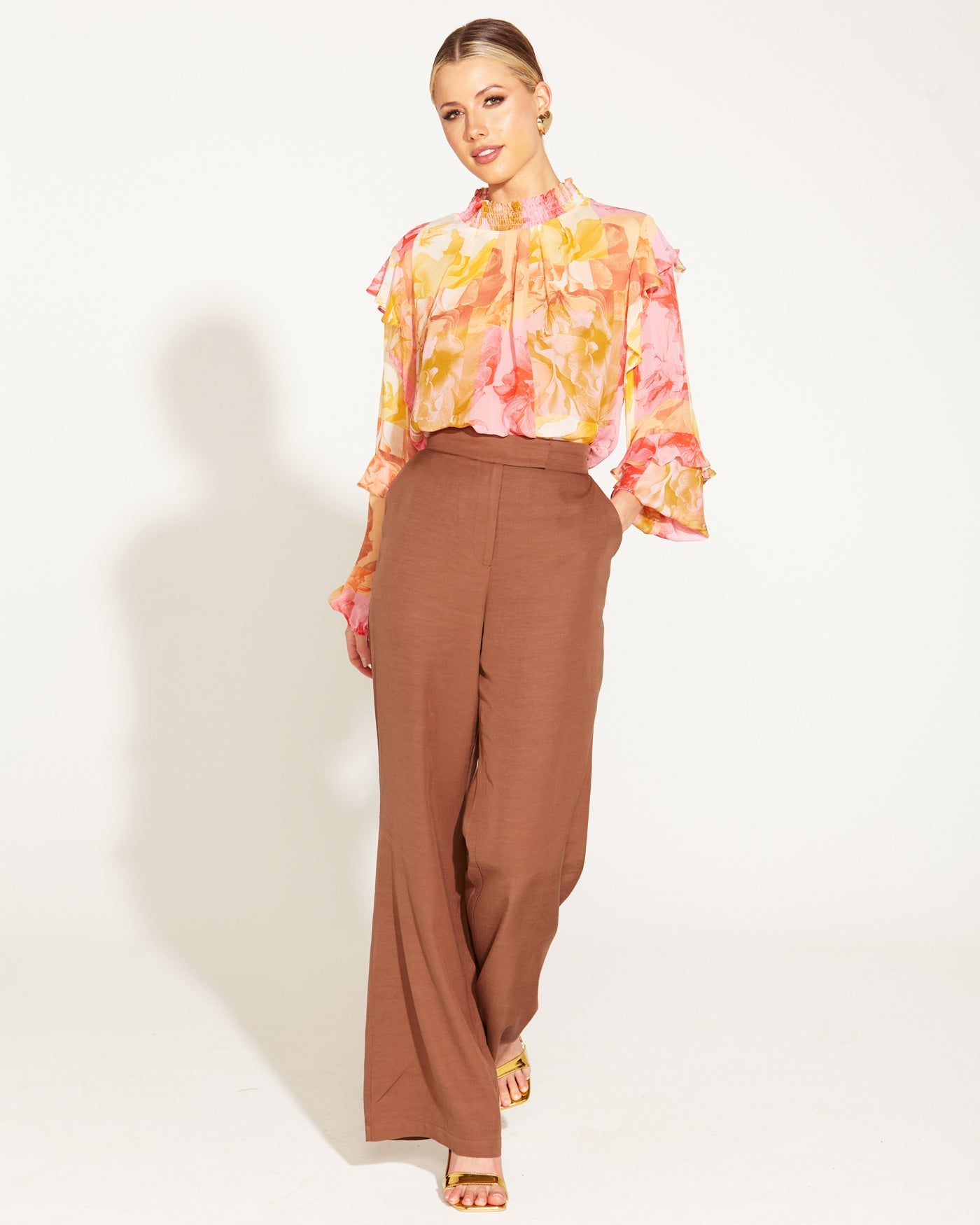 Fate + Becker One and Only Flared Pants - Mocha